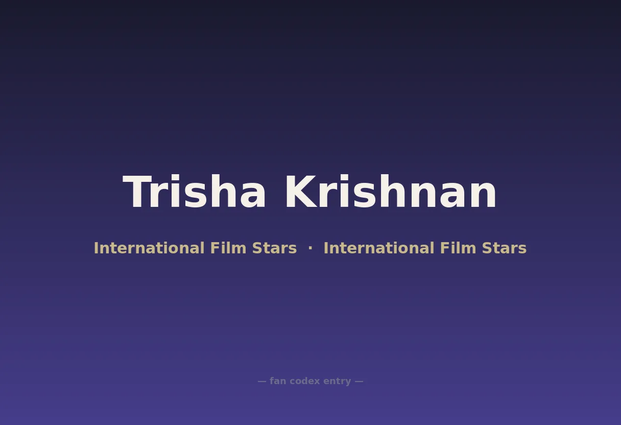 Trisha Krishnan